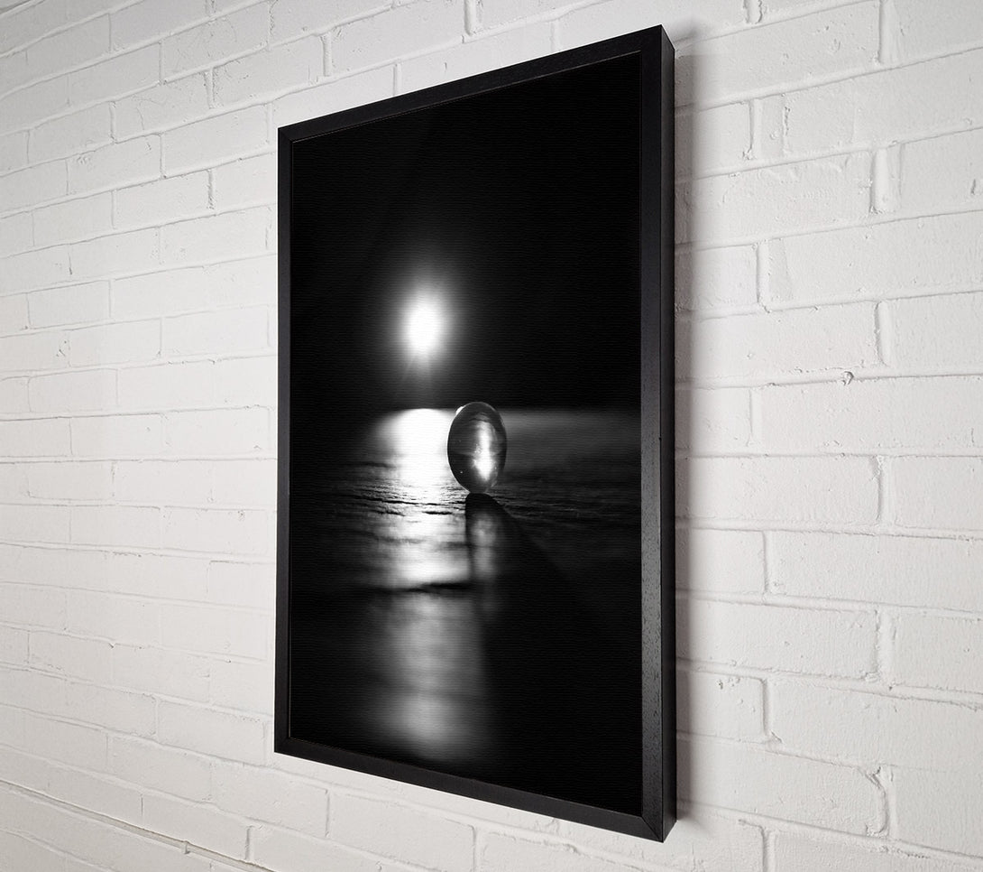  A Canvas Print of White Orb In Darkness Canvas Art