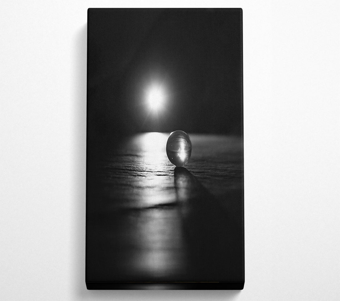  A Canvas Print of White Orb In Darkness Canvas Art
