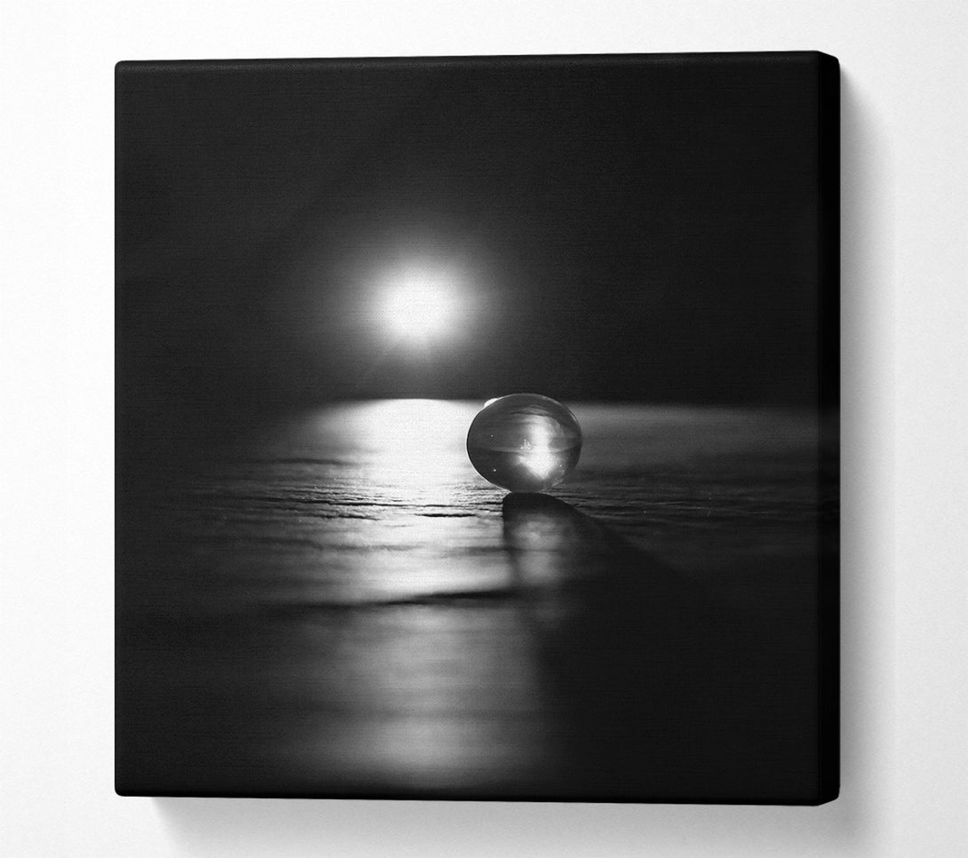  A Canvas Print of White Orb In Darkness Canvas Art