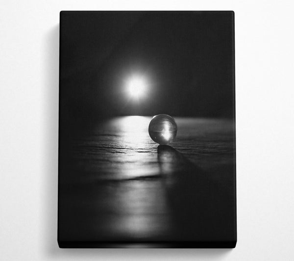  A Canvas Print of White Orb In Darkness Canvas Art