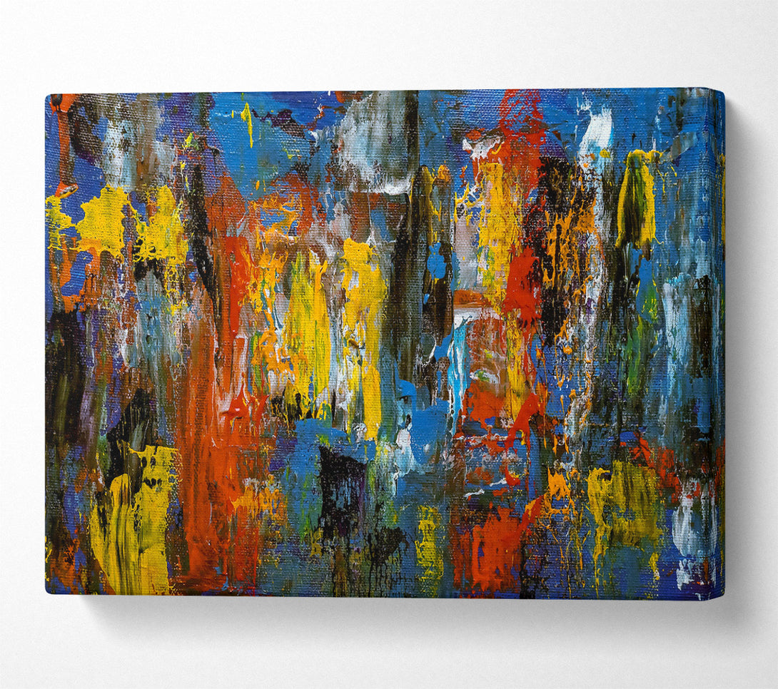  A Canvas Print of Blue Abstract Symphony Canvas Art