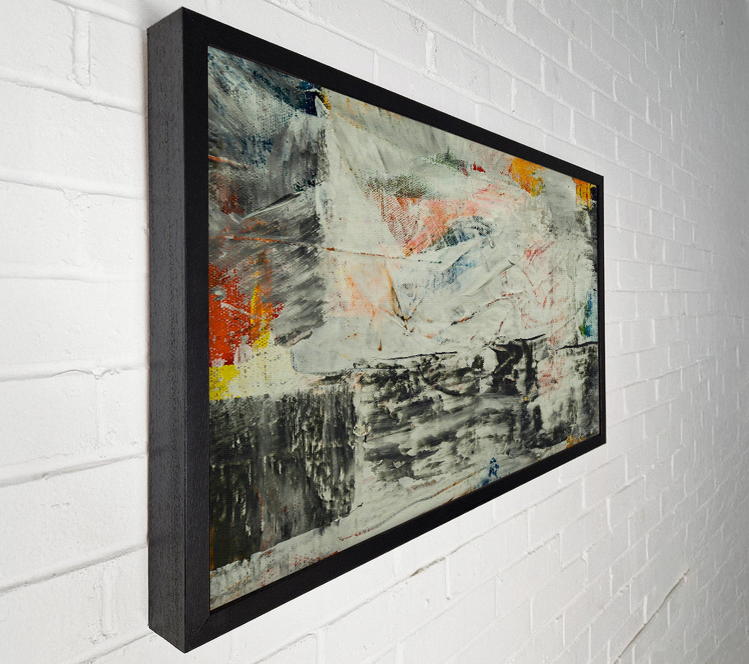  A Canvas Print of White And Black Abstract Canvas Print