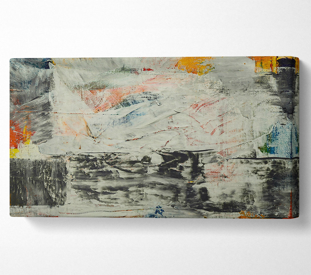  A Canvas Print of White And Black Abstract Canvas Print
