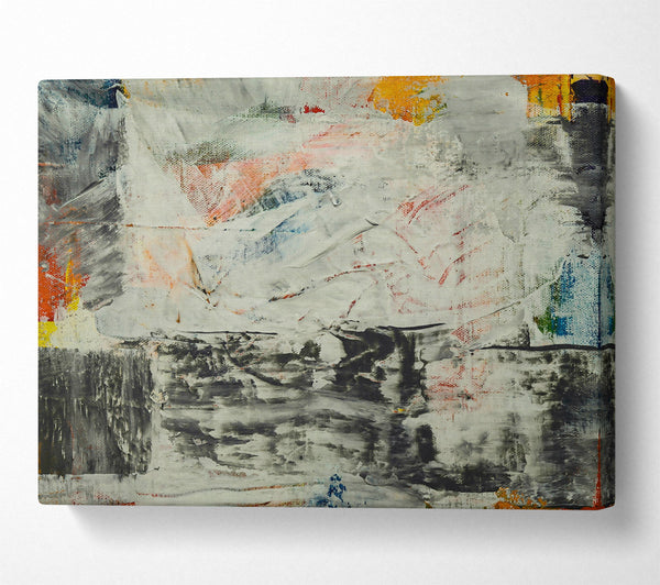  A Canvas Print of White And Black Abstract Canvas Print