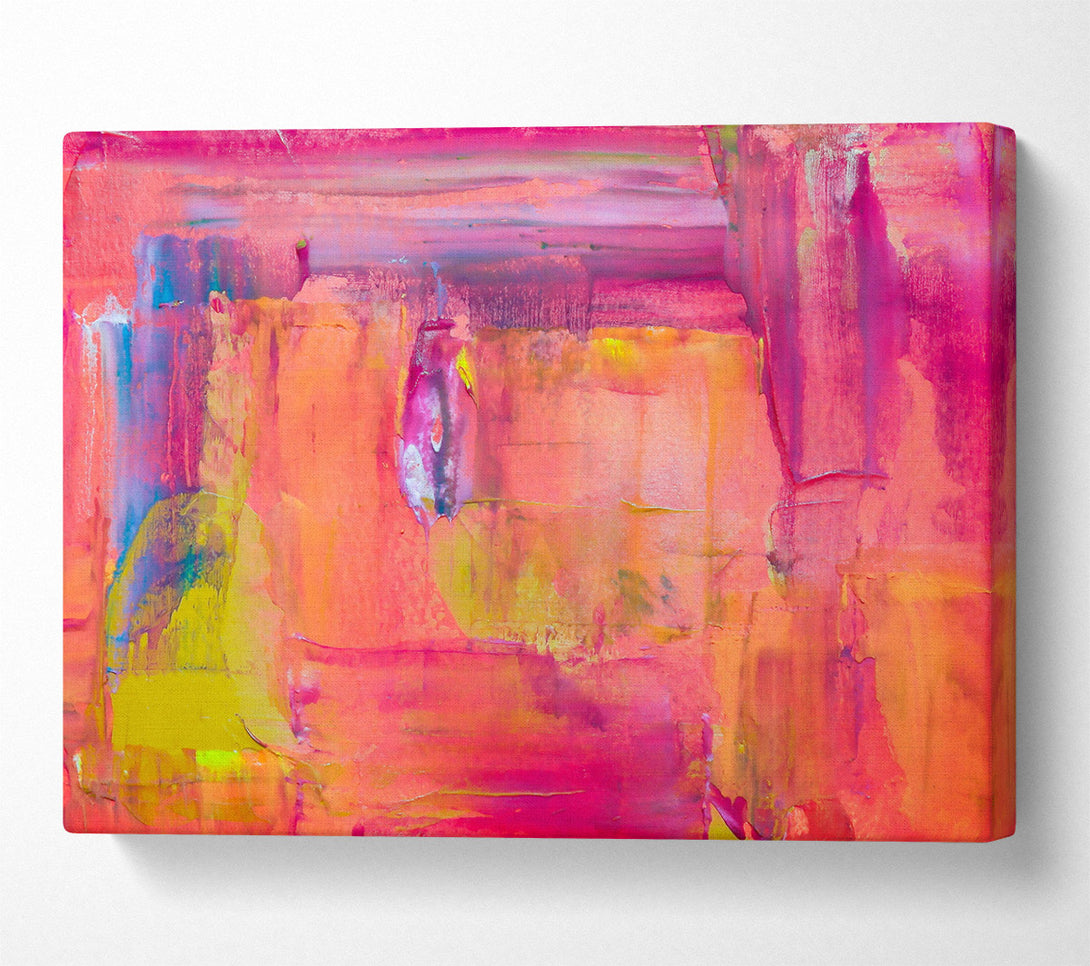  A Canvas Print of Crimson And Gold Strokes Canvas Wall Art