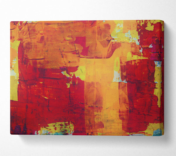  A Canvas Print of Crimson And Gold Strokes Canvas Wall Art