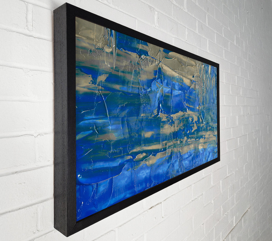  A Canvas Print of Blue And Silver Swirls Canvas Print