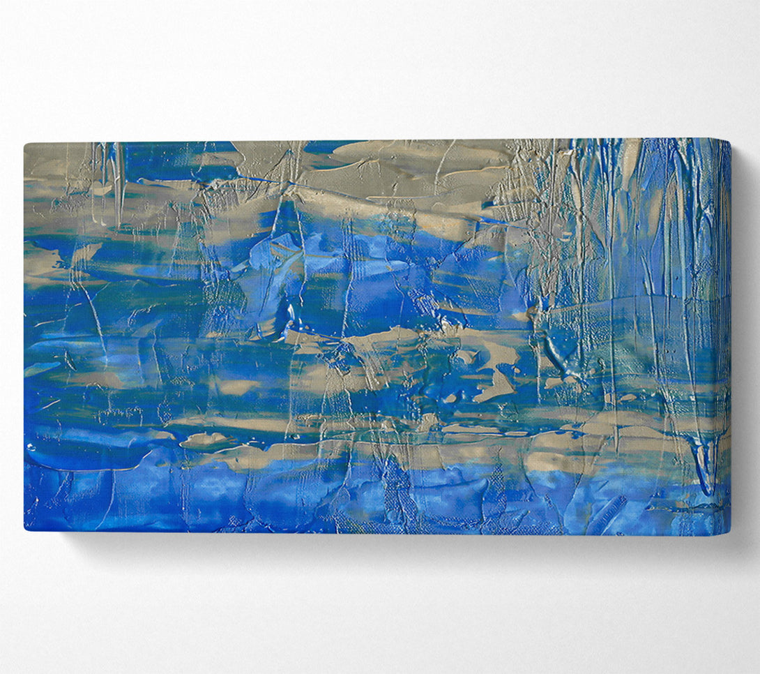  A Canvas Print of Blue And Silver Swirls Canvas Print
