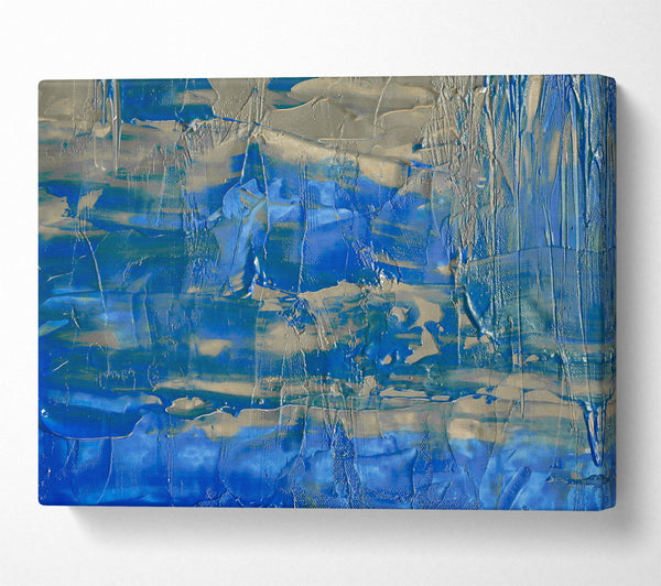  A Canvas Print of Blue And Silver Swirls Canvas Print