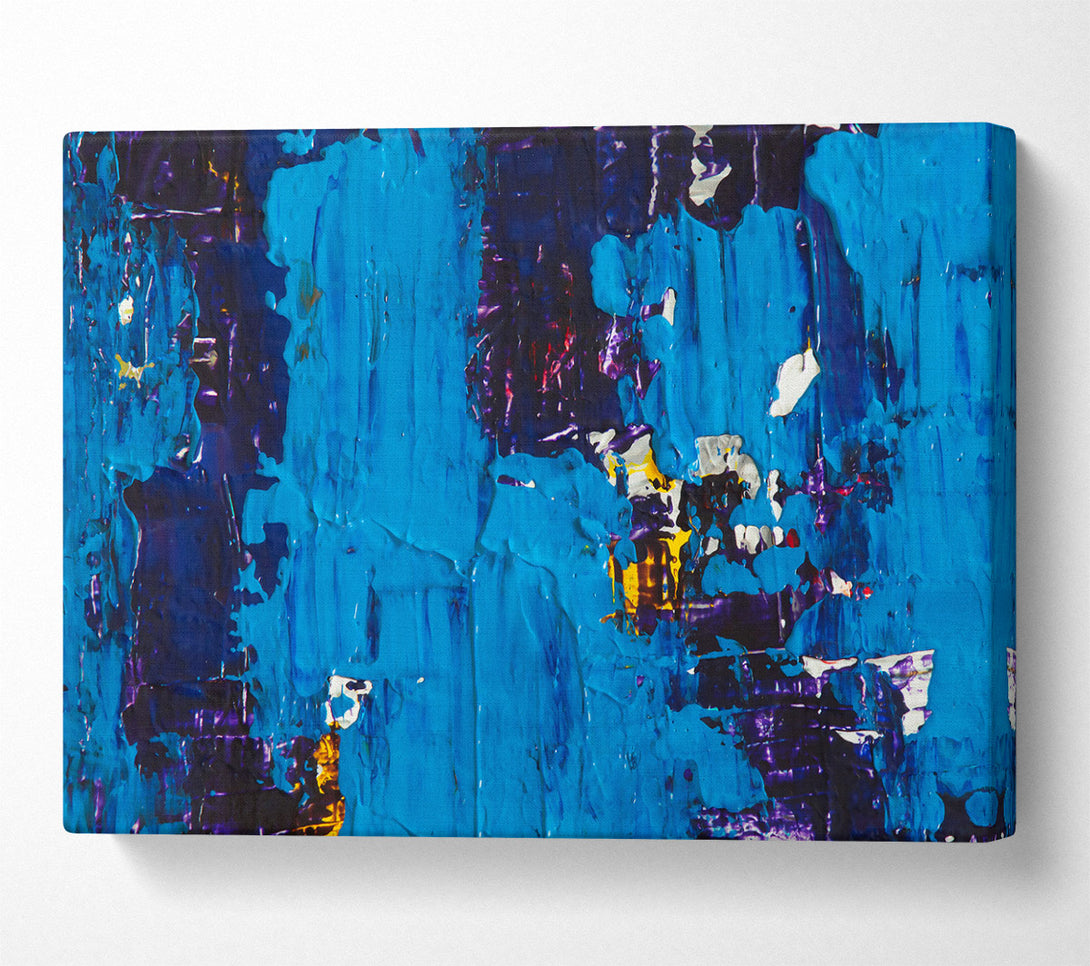  A Canvas Print of Azure Abstract Expressionism Canvas Art