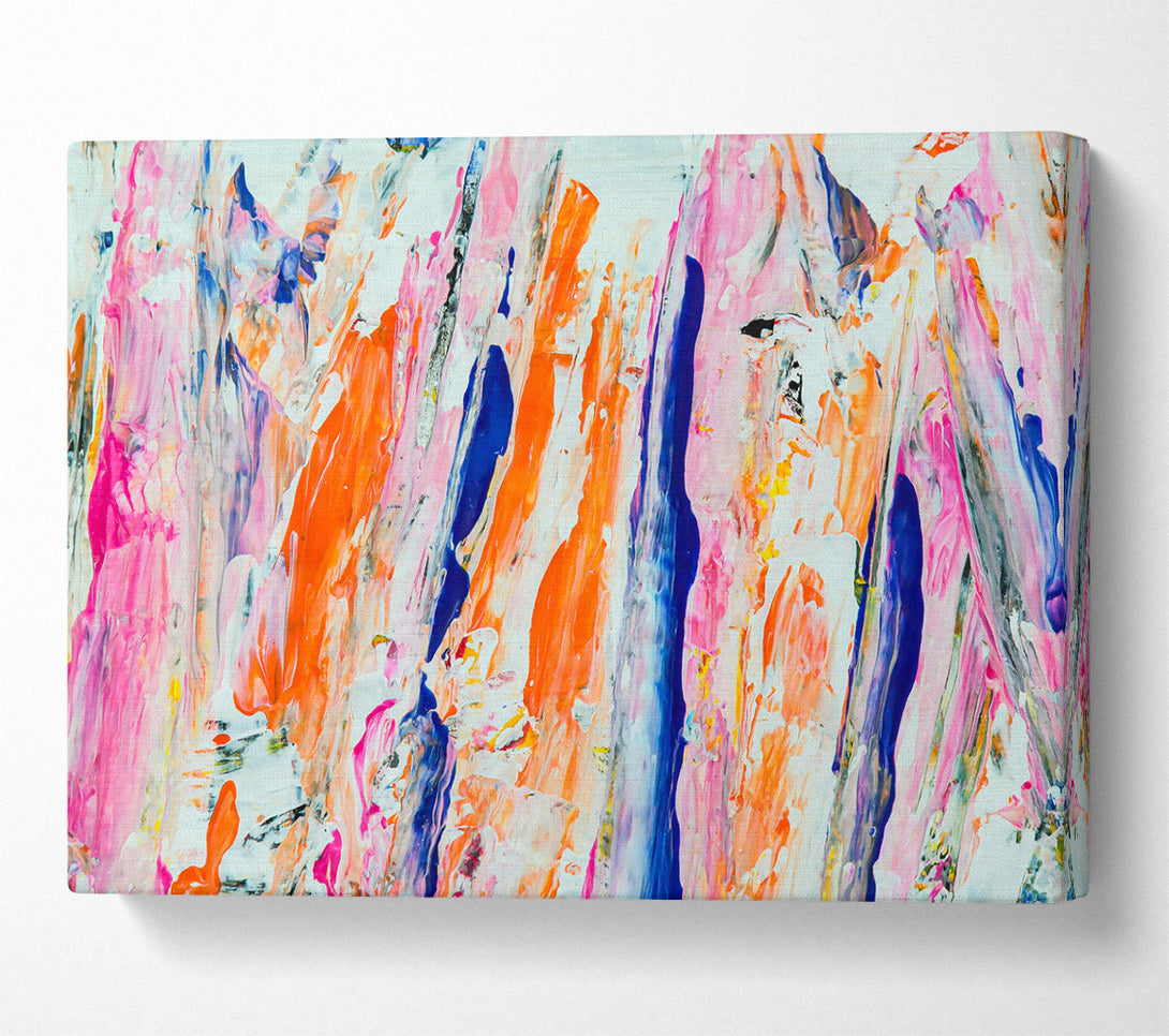  A Canvas Print of Orange Abstract Lines Canvas Print