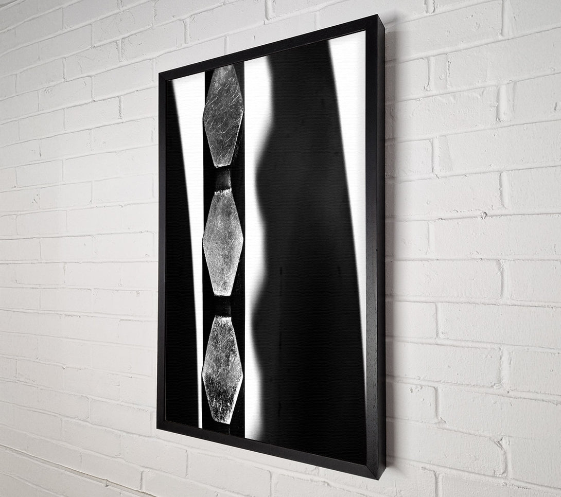  A Canvas Print of Silver Hexagon Shadows Canvas Print