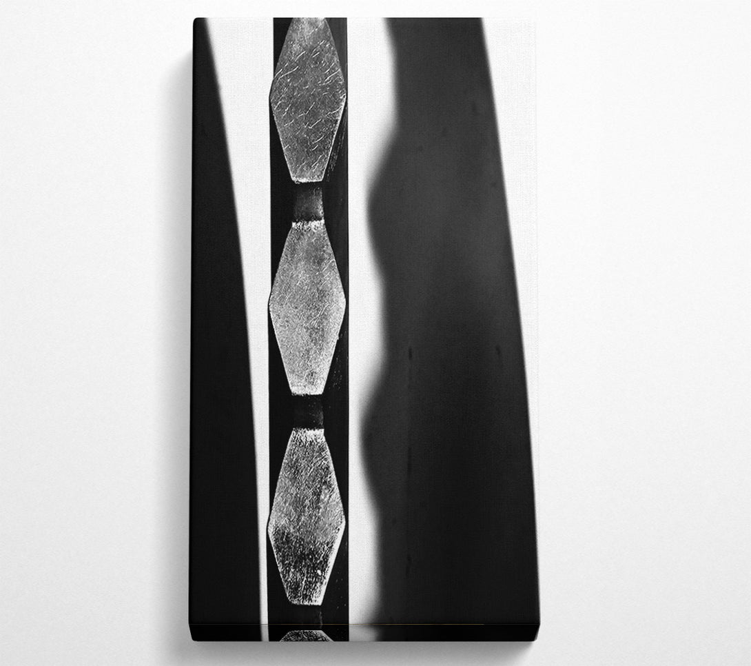  A Canvas Print of Silver Hexagon Shadows Canvas Print
