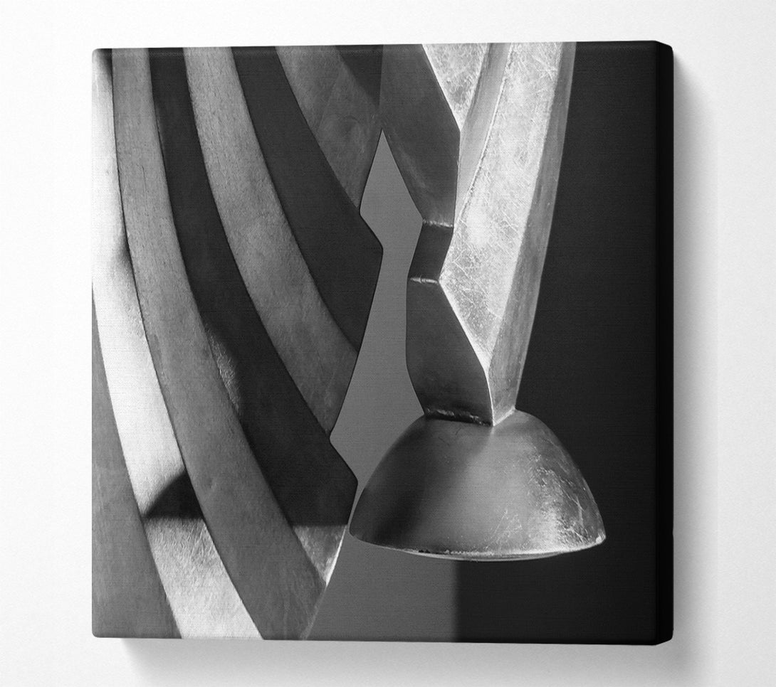  A Canvas Print of Silver Light Geometry Canvas Art