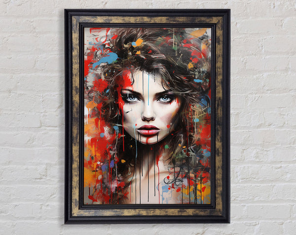Street Art Girl Framed Print