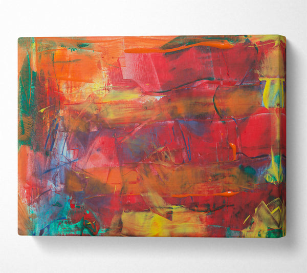  A Canvas Print of Crimson Abstract Symphony Canvas Art