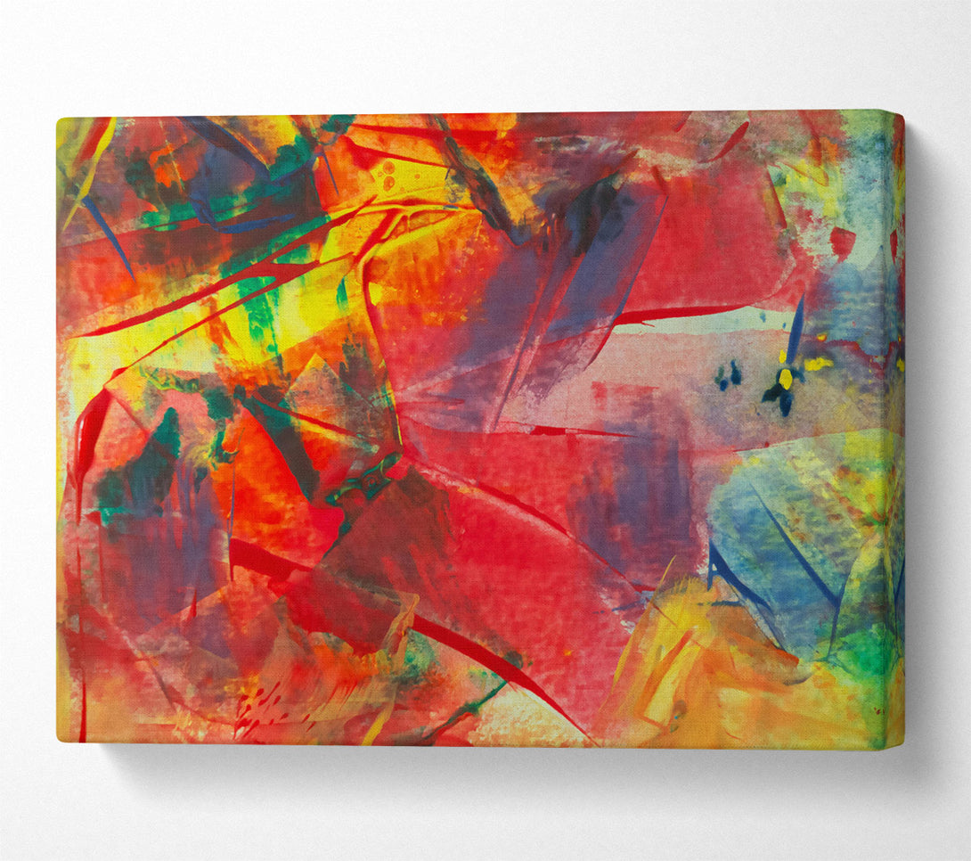  A Canvas Print of Crimson Abstract Expressionism Canvas Print
