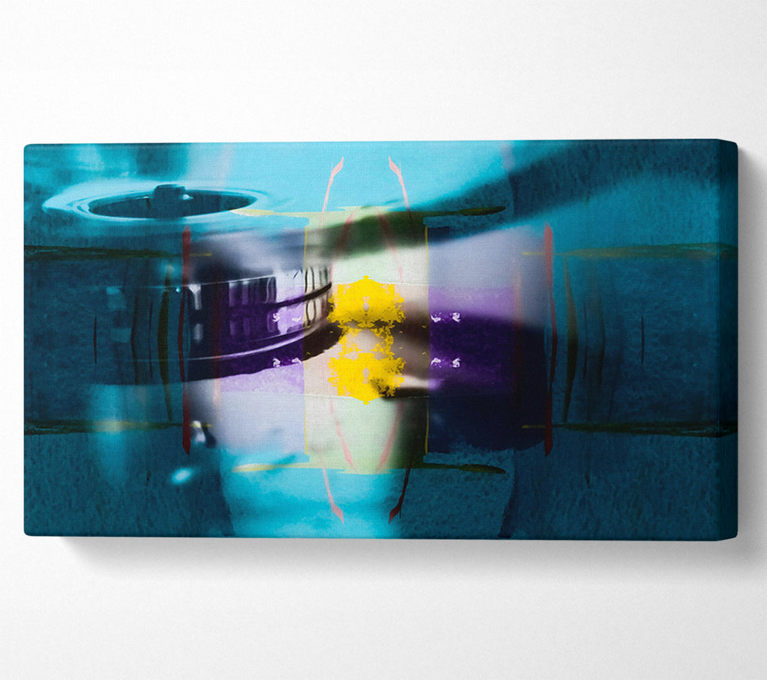  A Canvas Print of Teal Light Reflections Canvas Wall Art