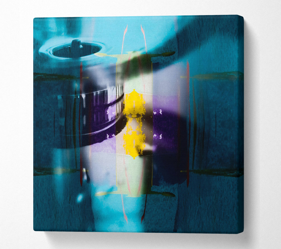  A Canvas Print of Teal Light Reflections Canvas Wall Art
