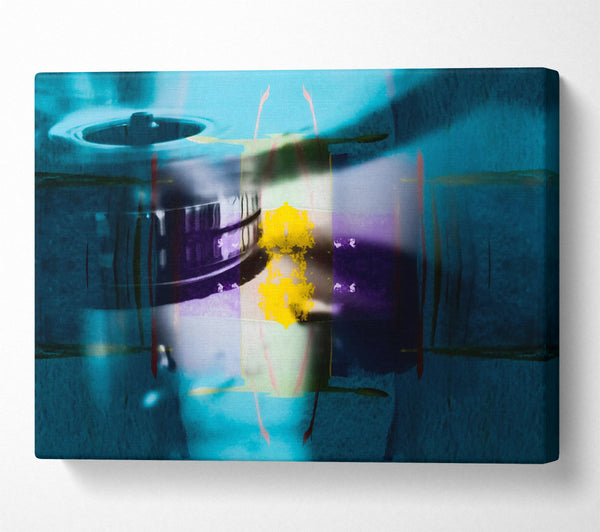  A Canvas Print of Teal Light Reflections Canvas Wall Art