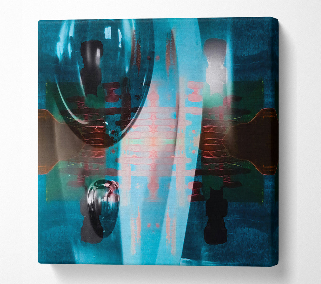  A Canvas Print of Aqua Lens Reflections Canvas Print