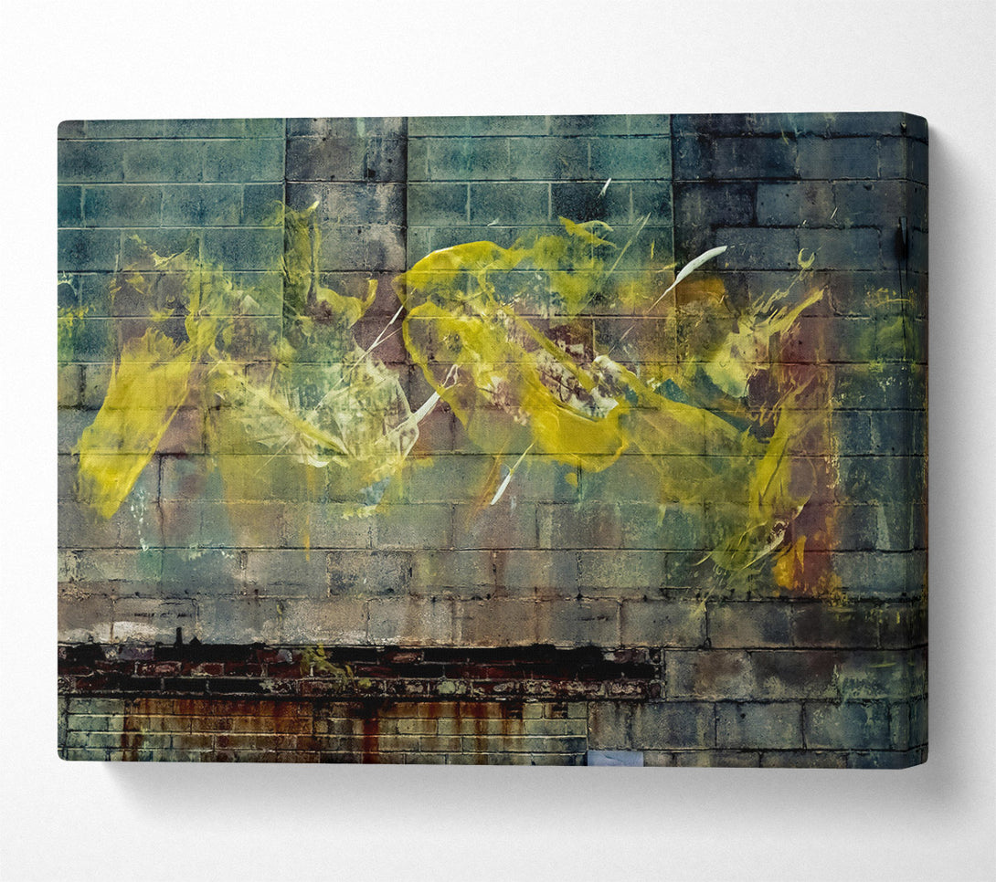  A Canvas Print of Golden Brick Wall Canvas Wall Art