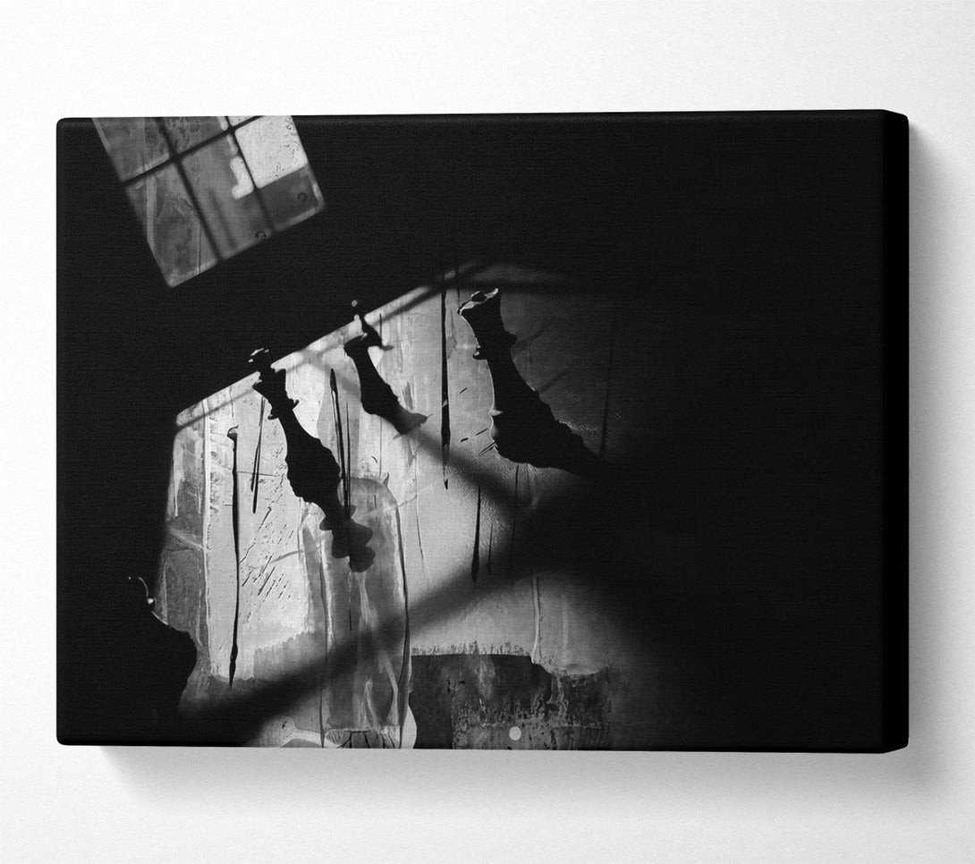  A Canvas Print of Black & White Shadows Canvas Print