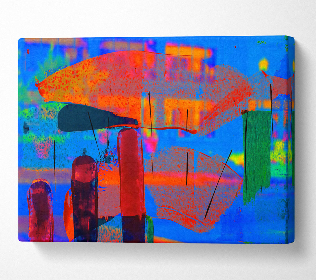  A Canvas Print of Crimson Abstract Hues Canvas Wall Art