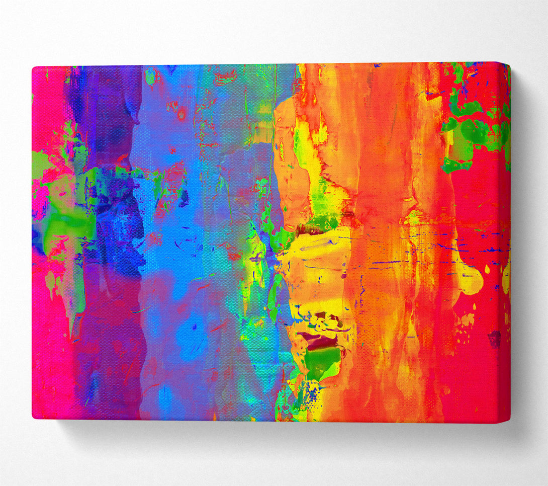  A Canvas Print of Crimson Abstract Expressionism Canvas Print