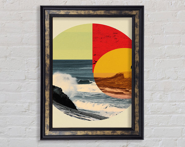 Summer Beach Abstract Framed Print