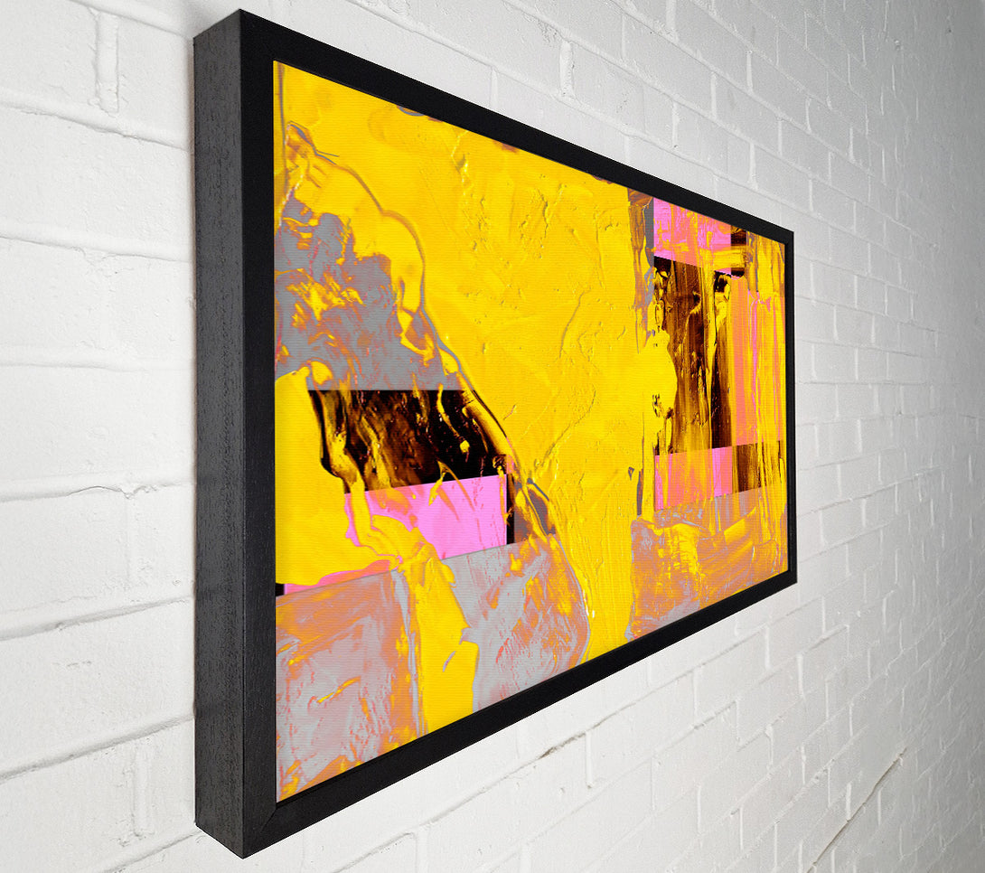  A Canvas Print of Golden Hues And Pink Strokes Canvas Print