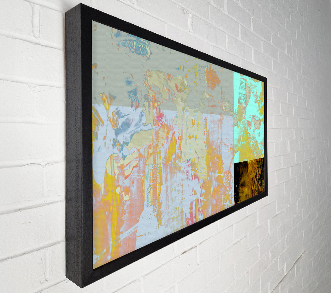  A Canvas Print of Aqua Abstract Expressionism Canvas Print