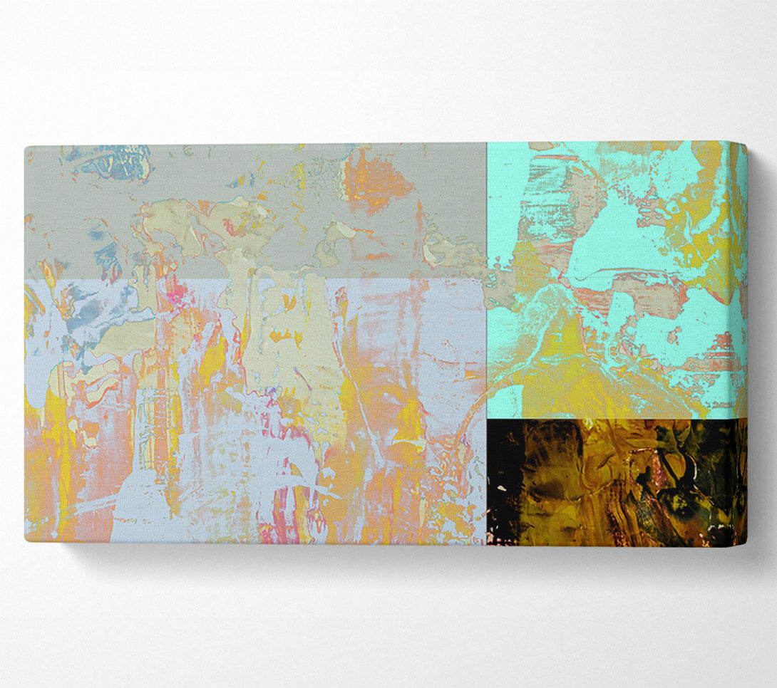  A Canvas Print of Aqua Abstract Expressionism Canvas Print