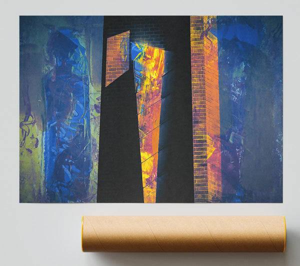 Red Brick Reflection Poster