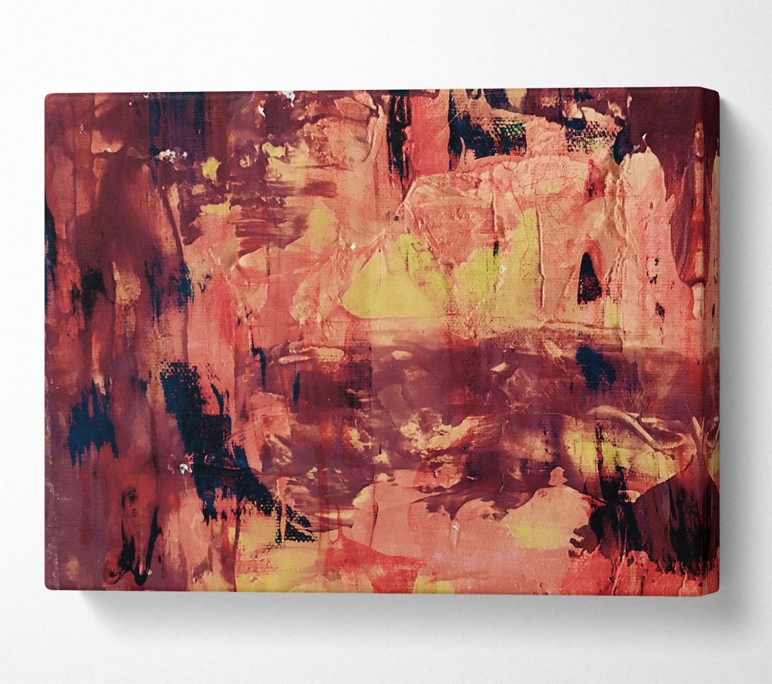  A Canvas Print of Crimson Abstract Landscape Canvas Wall Art