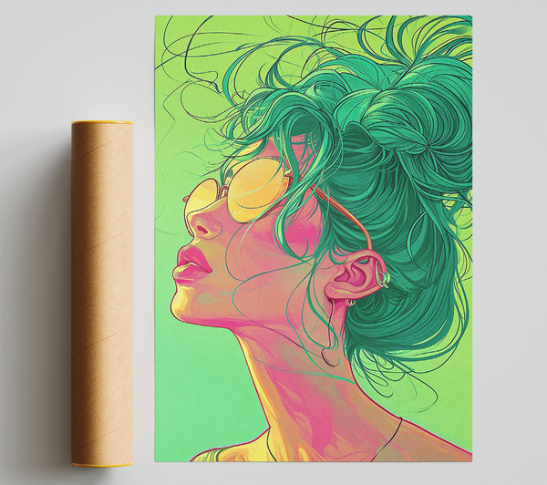 Summer Vibes Green Poster
