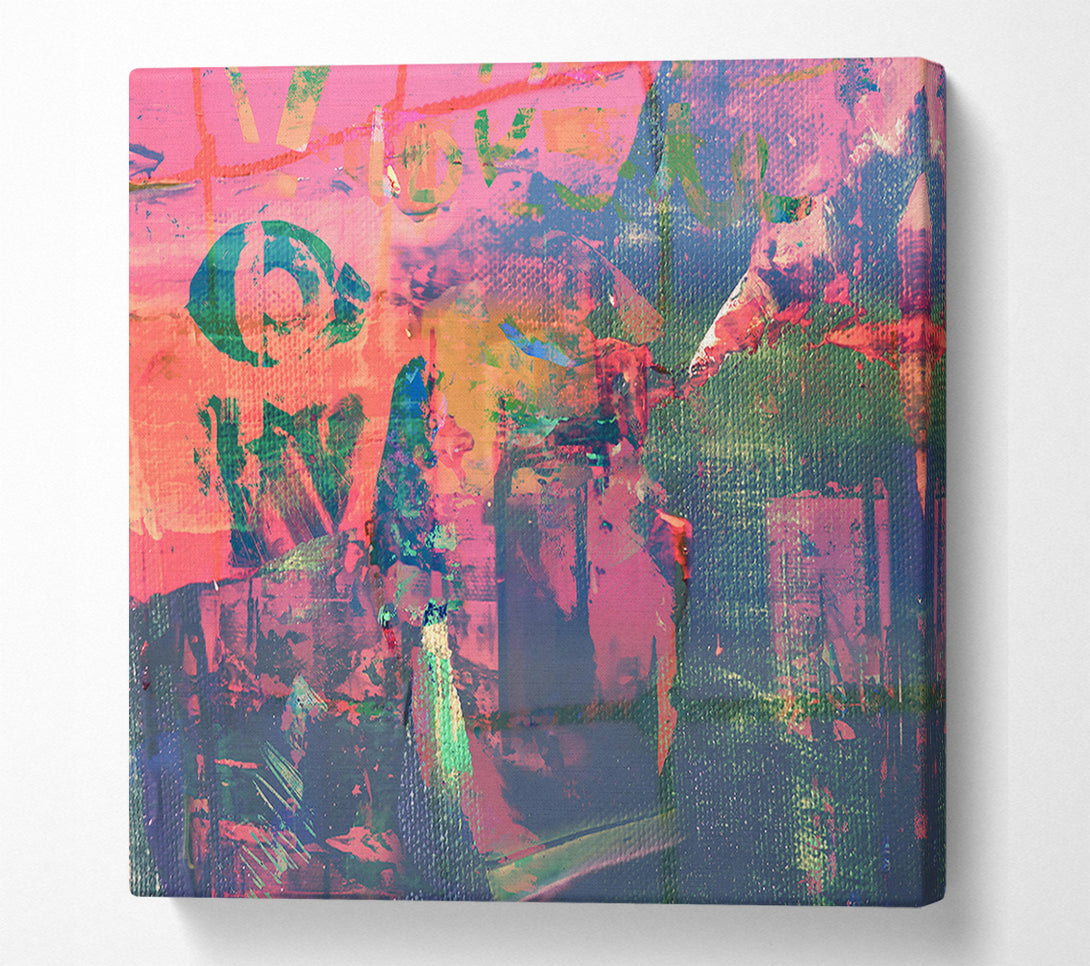  A Canvas Print of Crimson Canvas Chaos Canvas Wall Art