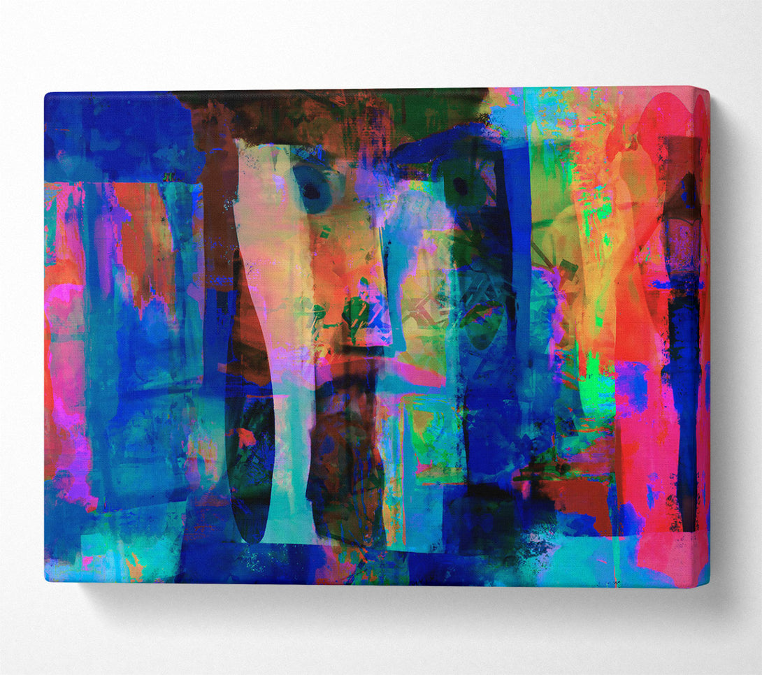  A Canvas Print of Blue Abstract Expressionism Canvas Art