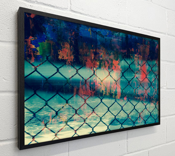 Teal Chain Link Fence