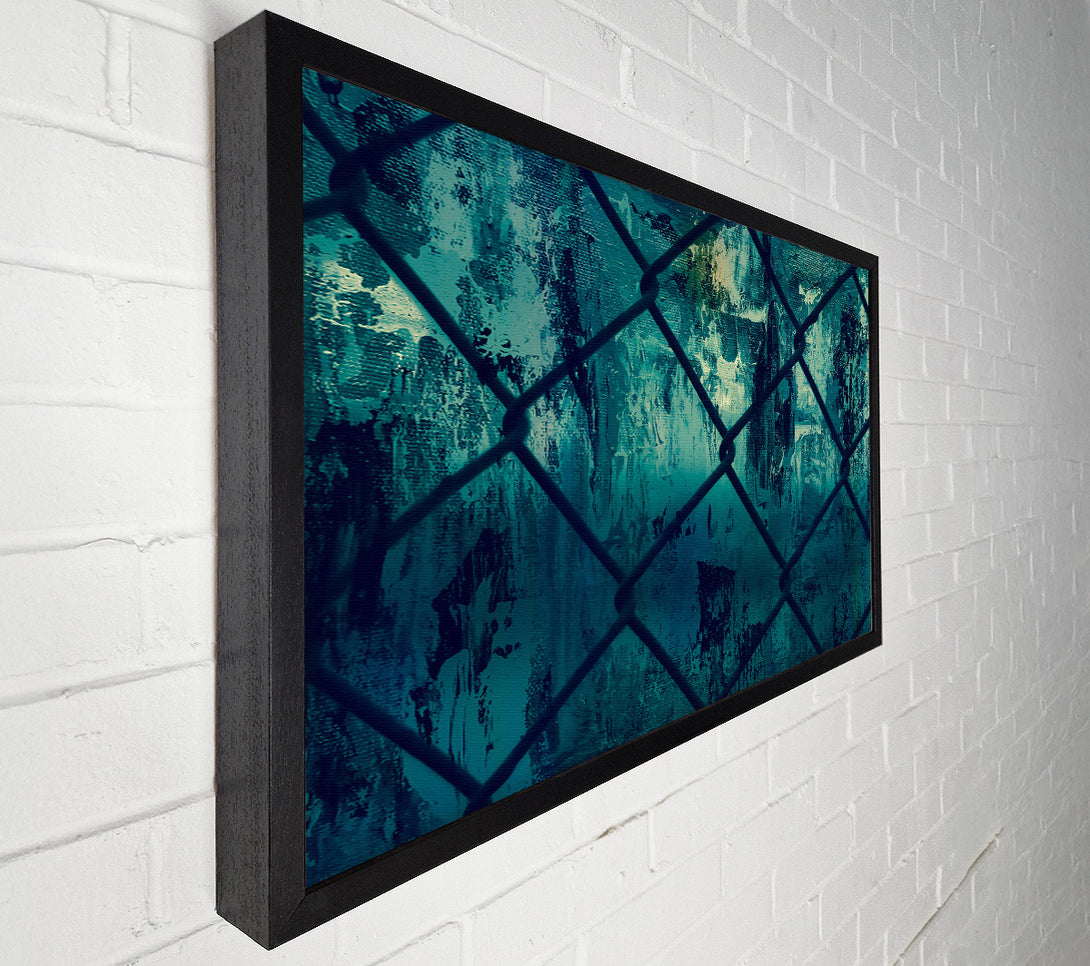  A Canvas Print of Teal Through The Fence Canvas Art