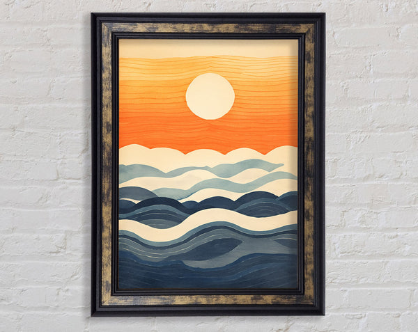 Sun Dancing On The Clouds Framed Print
