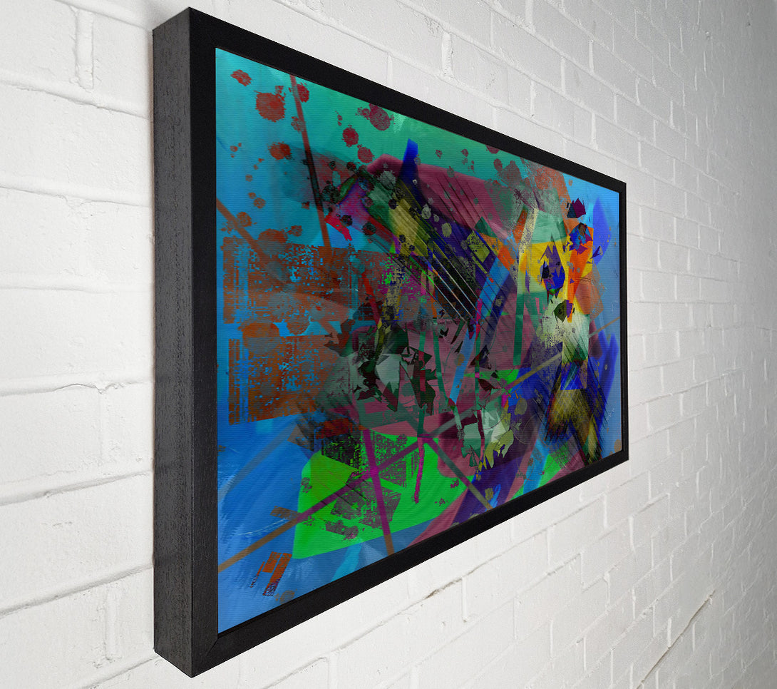  A Canvas Print of Azure Abstract Harmony Canvas Art