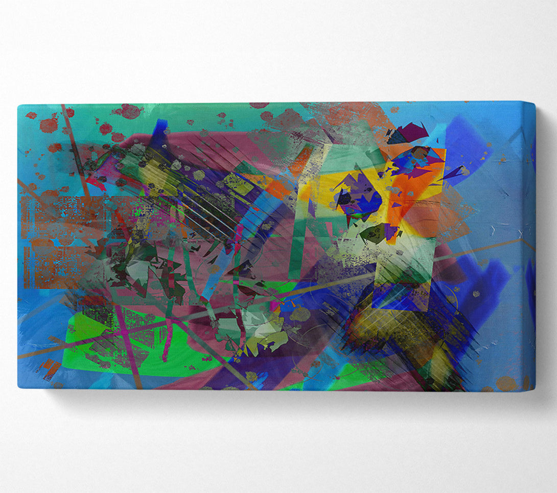  A Canvas Print of Azure Abstract Harmony Canvas Art
