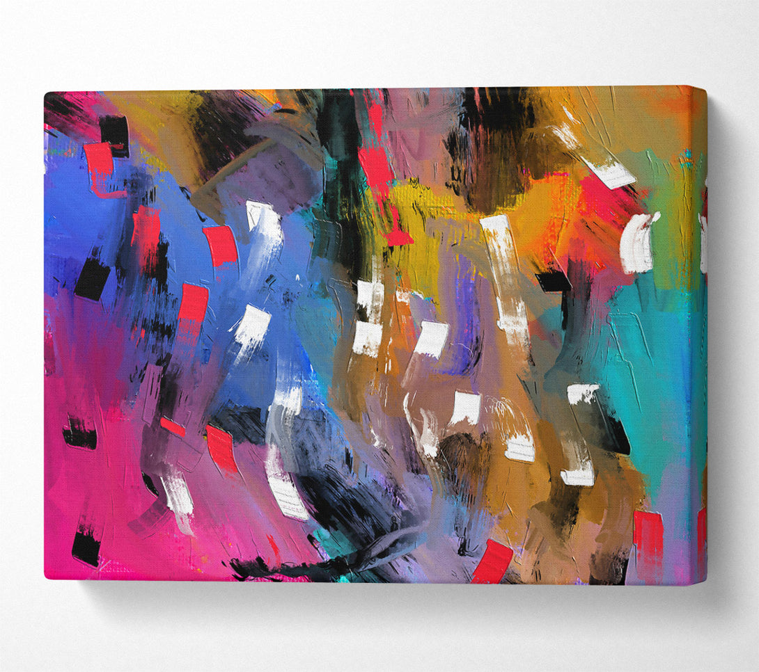  A Canvas Print of Pink And Blue Abstract Canvas Art