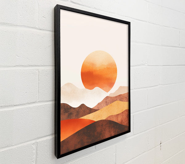 Sun In The Hills Watercolour