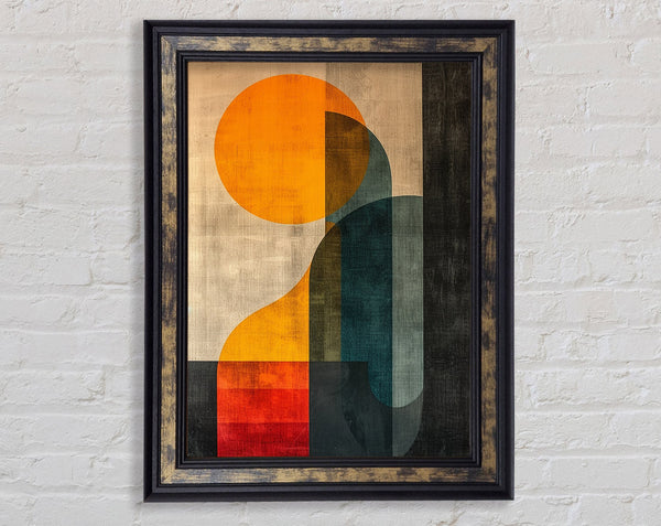 Sun Modern Shapes Framed Print