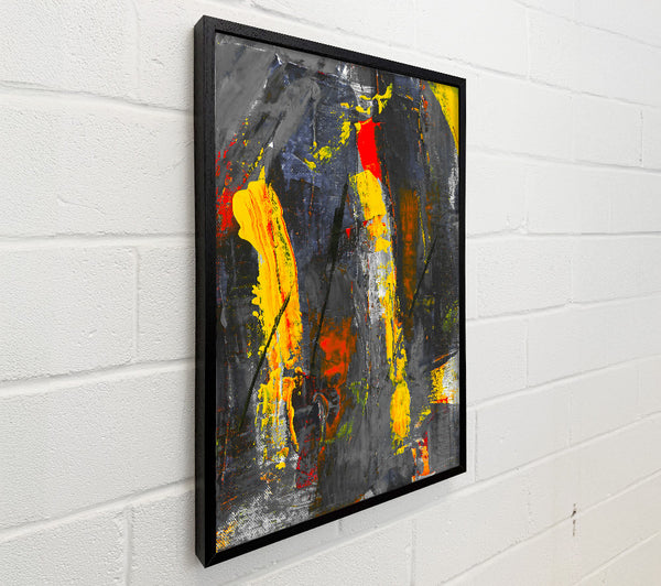 Yellow Grey Abstract Strokes