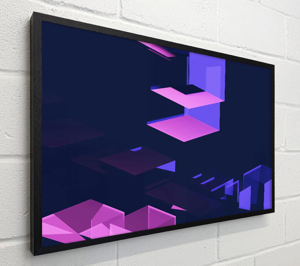 Pink And Blue Geometry