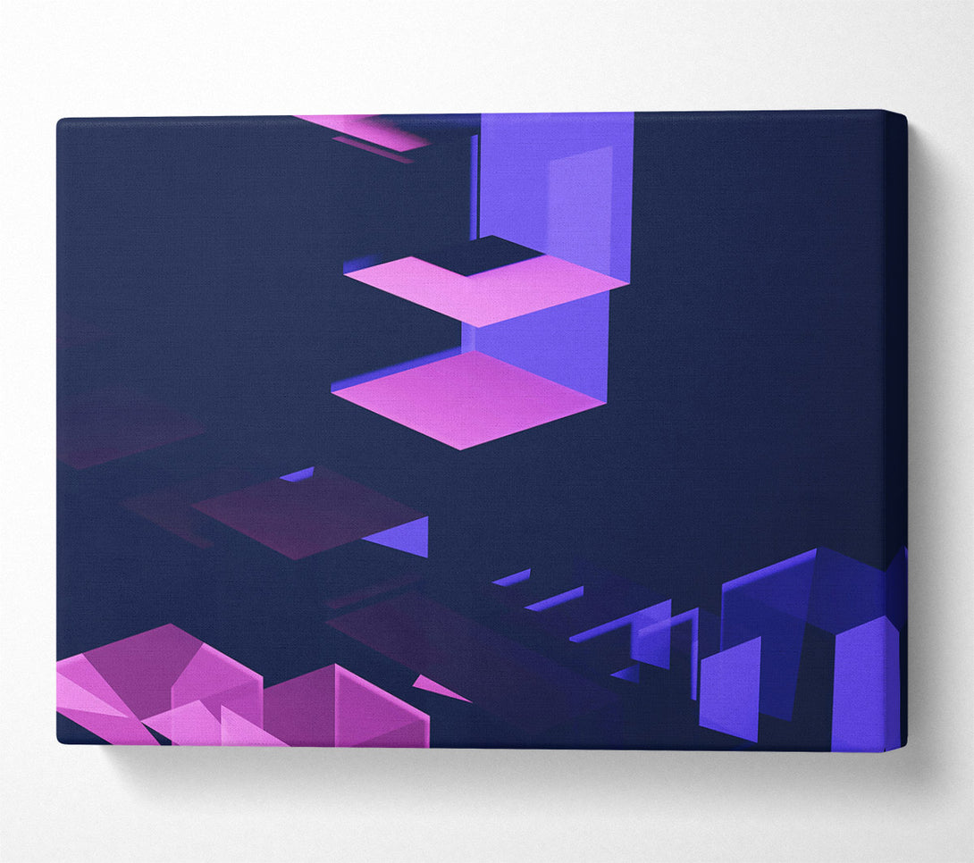  A Canvas Print of Pink And Blue Geometry Canvas Art