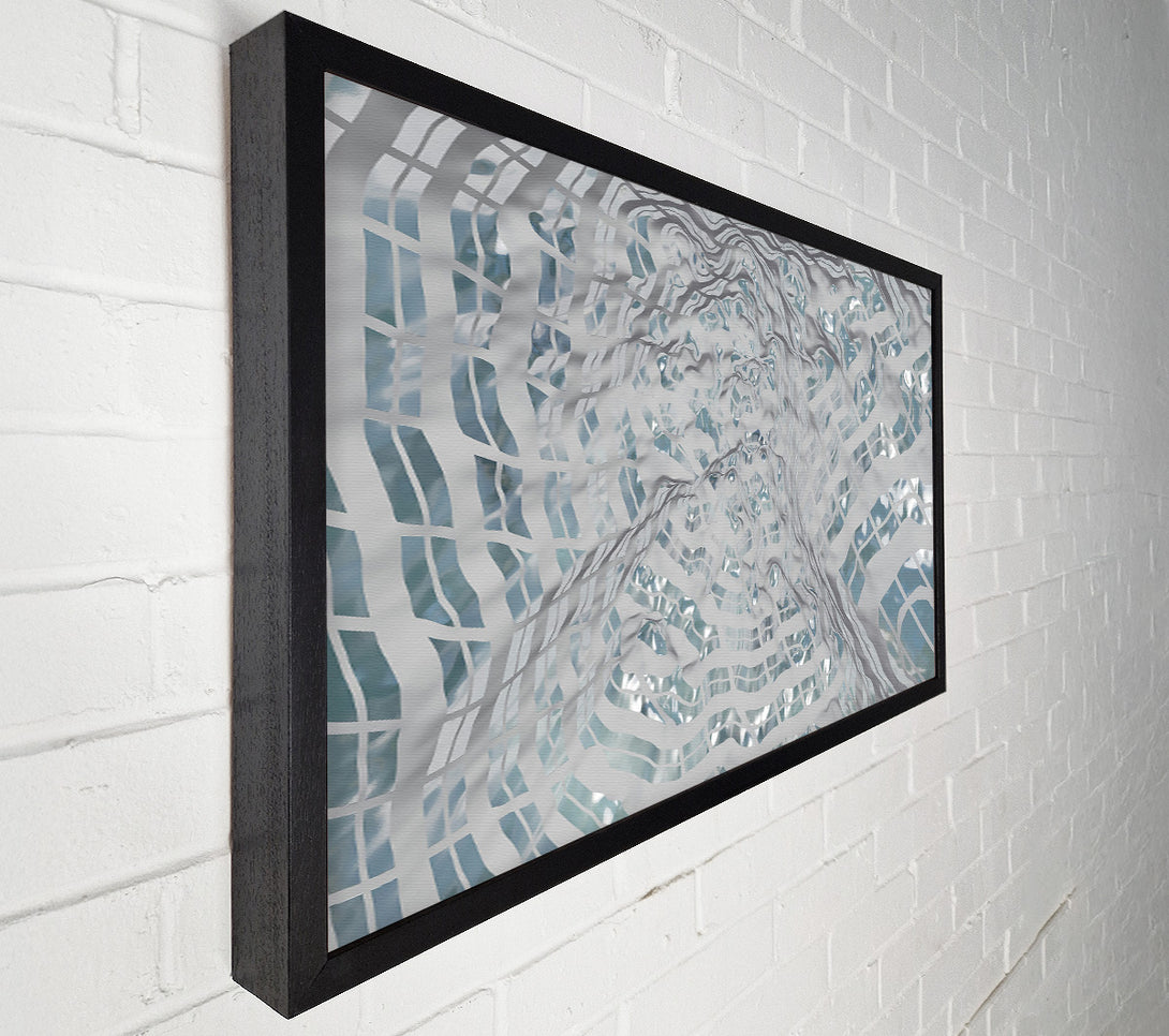  A Canvas Print of Silver Grid Distortion Canvas Print